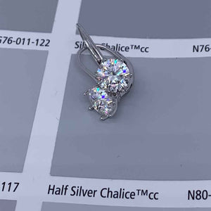 moissanite leverback earrings silver bridal evening