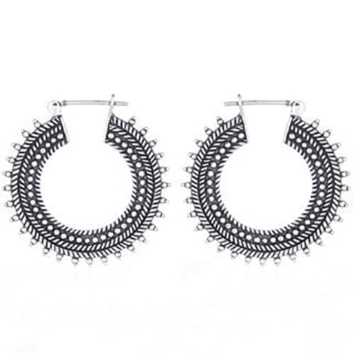 frenelle jewellery silver earrings hoop