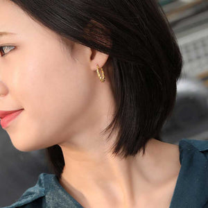 gold hoop huggie earrings jewellery