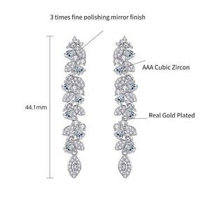 silver crystal bridal earrings dangle nz