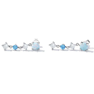 opal cz diamond drop earrings frenelle