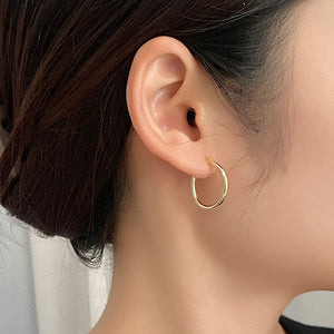 frenelle jewellery huggie hoop silver earring