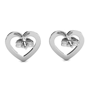 frenelle Jewellery silver heart crystal earrings