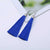 blue silk tassel earrings