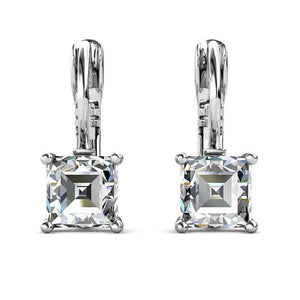 silver crystal earrings frenelle