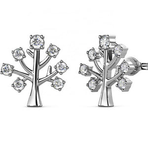 tree of life crystal silver jewellery set