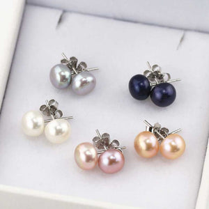 frenelle jewellery earrings stud silver pearl