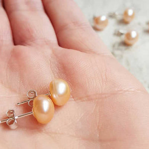 frenelle jewellery earrings stud silver pearl