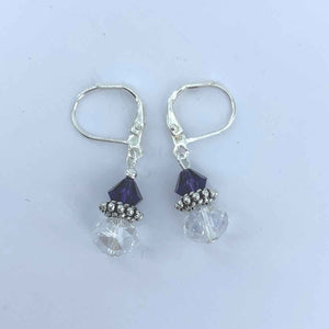 crystal amethyst drop earrings jewellery