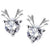 stud silver earrings antlers velvet