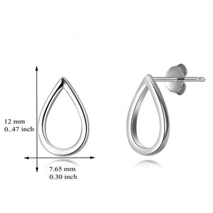 silver waterdrop teardrop earrings