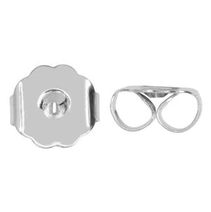 silver 5mm butterfly earring backs