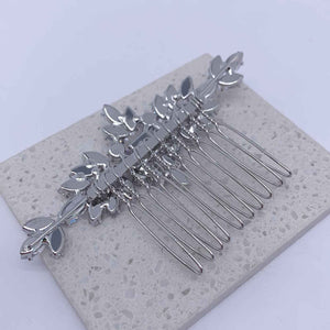silver crystal hair comb frenelle