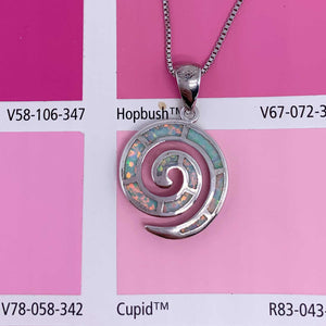 nz maori jewellery silver opal necklace