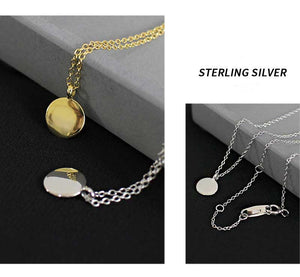 small gold disc chain for women girls necklace