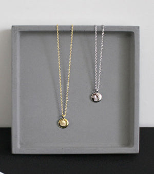 small gold disc chain for women girls necklace