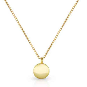 gold disc modern gold necklace
