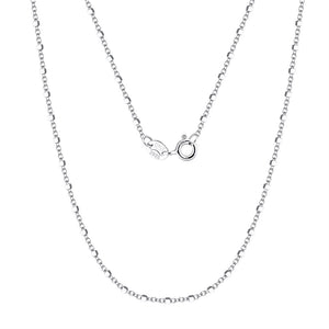 925 Sterling Silver cable chain with Square Beads Necklace