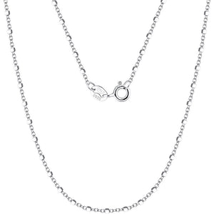 925 Sterling Silver cable chain with Square Beads Necklace