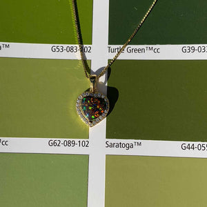 green gold opal necklace pendant jewellery