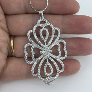 silver necklace pendant crystal bridgerton