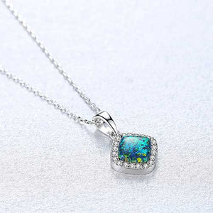 green opal silver pendant necklace jewellery