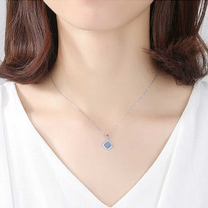 white opal silver pendant necklace jewellery