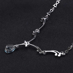 sky blue topaz silver necklace jewellery