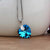 blue heart crystal necklace