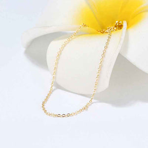 gold fine cable chain for women