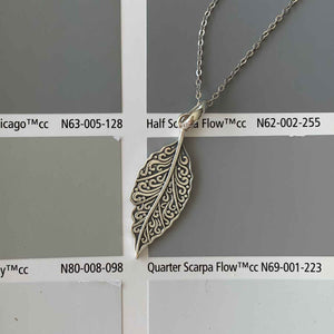 koru silver leaf pendant necklace