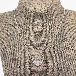 stag deer antlers opal silver nz necklace pendant