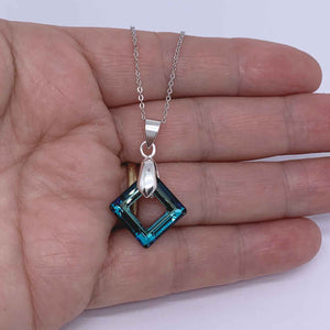 green crystal necklace women gift