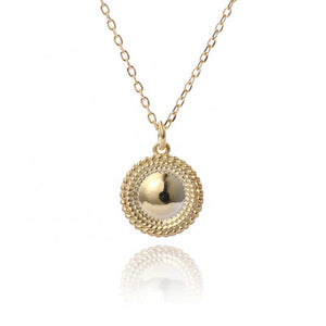gold disc pendant necklace chain