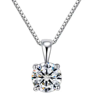 moissanite diamond pendant necklace bridal wedding