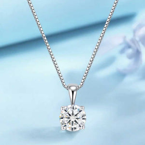 moissanite diamond pendant necklace bridal wedding