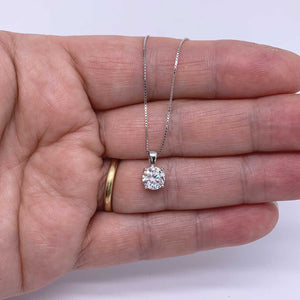 moissanite diamond pendant necklace bridal wedding