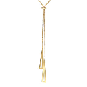 gold lariat adjustable necklace