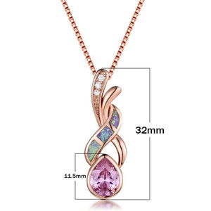 necklace silver crystal opal purple