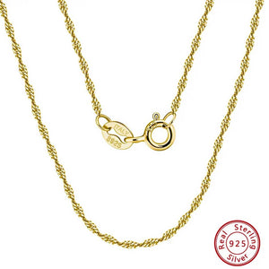 gold chain necklace twisted curb singapore