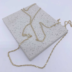 gold chain necklace twisted curb singapore