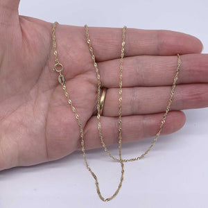 gold chain necklace twisted curb singapore