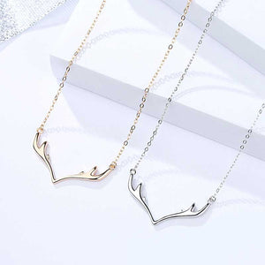 gold necklace chain deer antlers