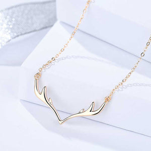 gold necklace chain deer antlers