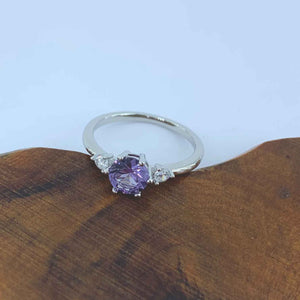 18K White Gold Alexandrite Crystal Ring "Amal"
