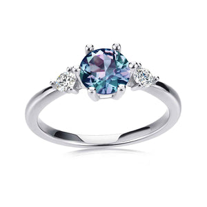18K White Gold Alexandrite Crystal Ring "Amal"