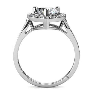 silver adjustable heart ring jewellery