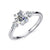 Silver engagement ring moissanite bridal jewellery nz