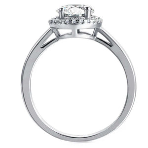 silver moissanite diamond engagement ring online