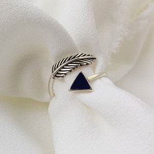 silver feather arrow ring for women girls
